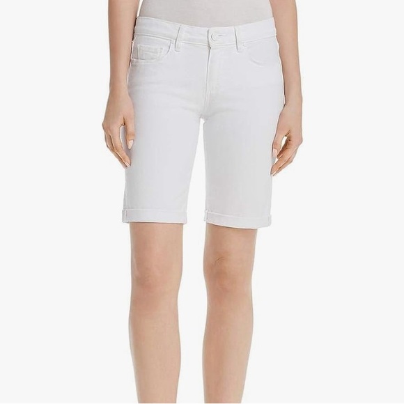 NWT Paige Jax Knee Short - Crisp White - Picture 1 of 5